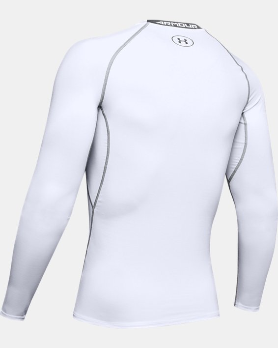 T-shirt de compression à manches longues UA HeatGear® Armour pour homme, White, pdpMainDesktop image number 5